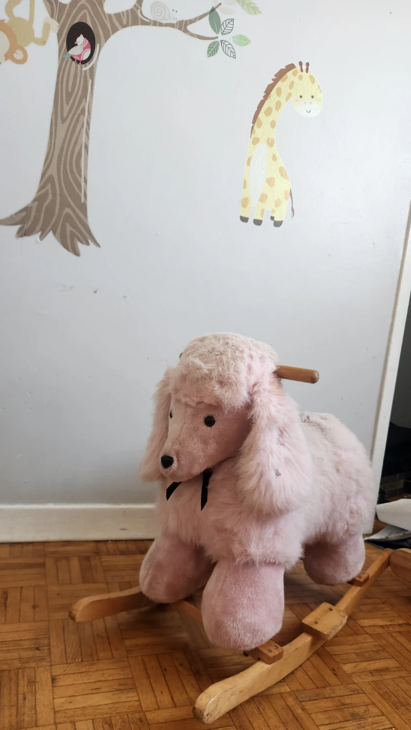 Pink Poodle Rocking Horse
