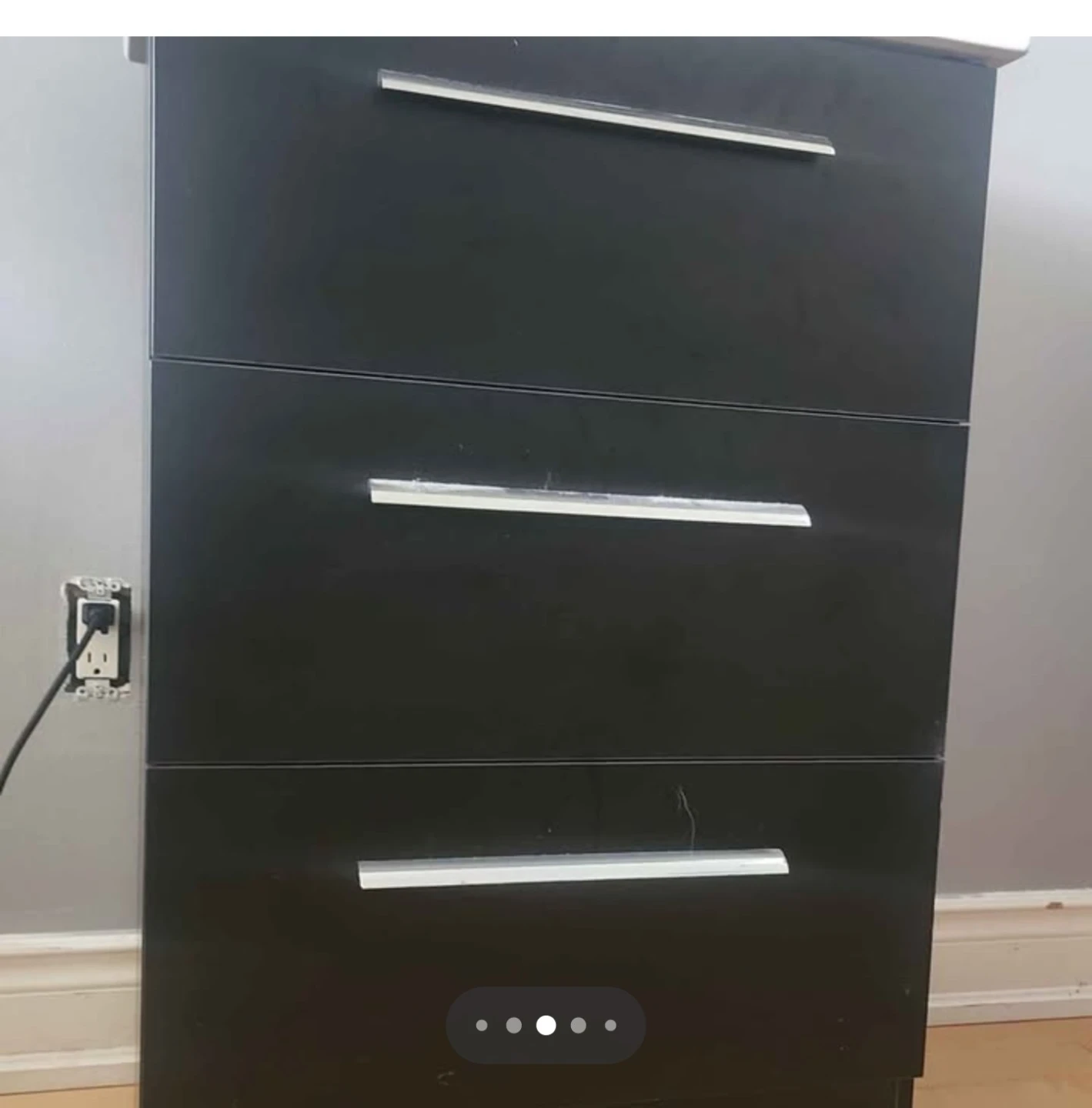 Modern Black Two-Drawer Bathroom Vanity - photo 3