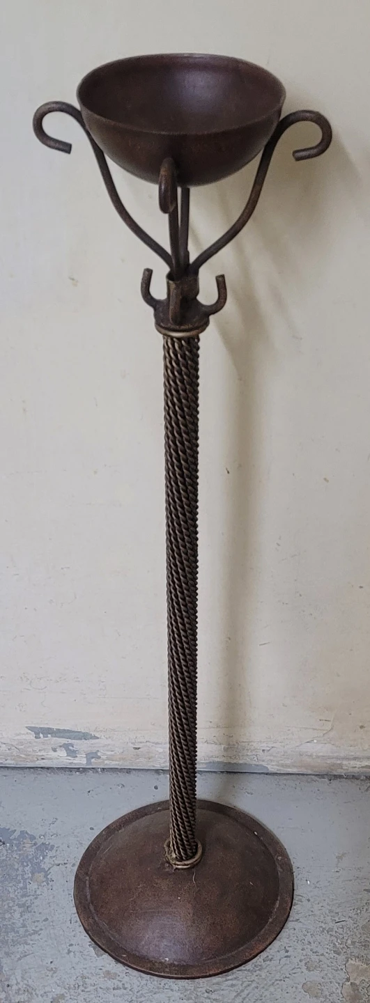 Vintage Metal Pedestal Bowl Stand - photo 2