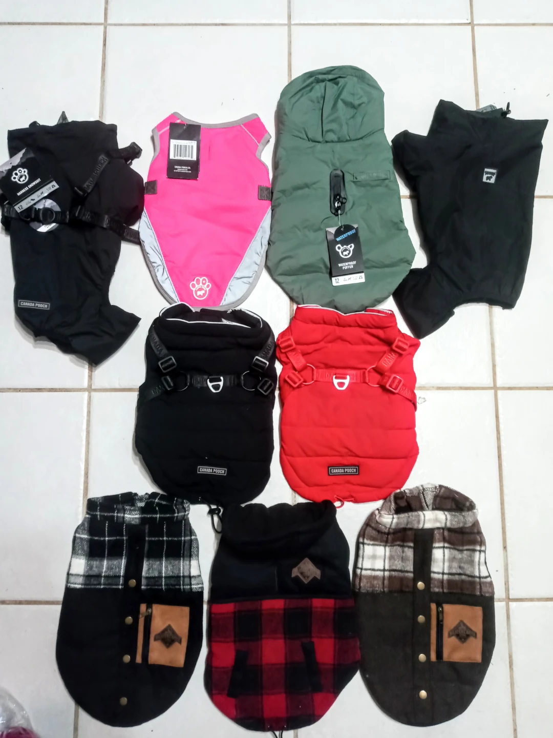 Canada Pooch/Beaver Canoe Dog Coats - Size 12