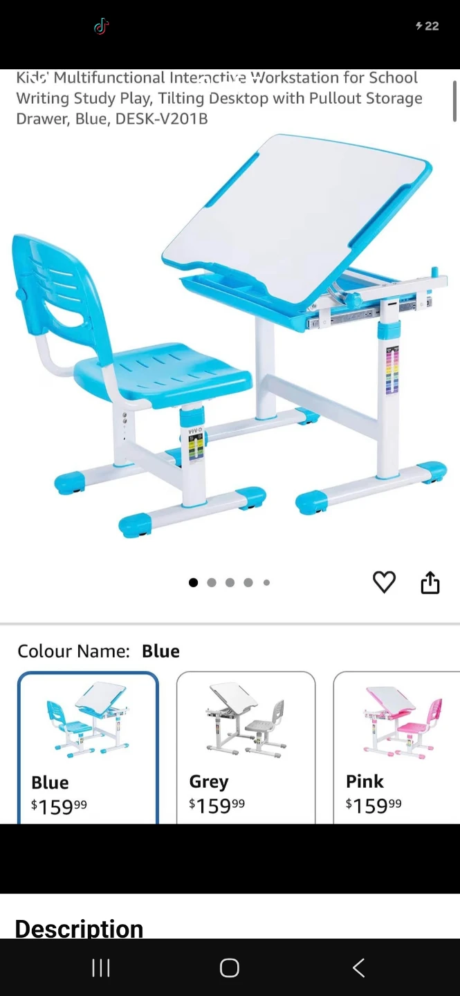 Kids Multifunctional Study Desk and Chair Set - photo 3