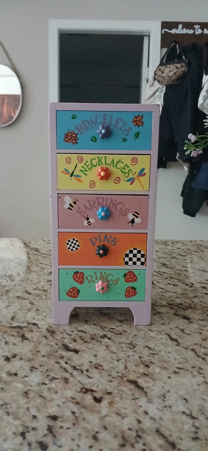 Decorative Wooden Jewellery Organizer