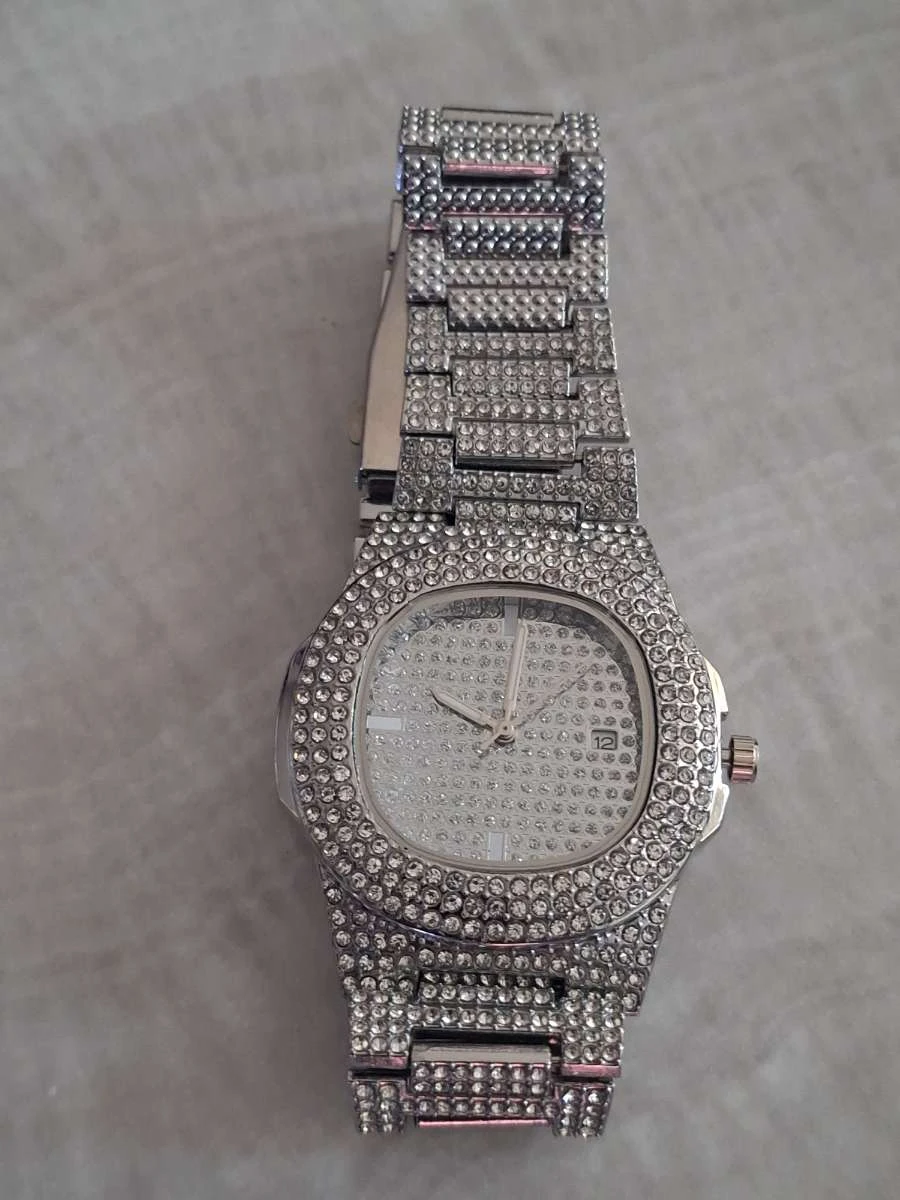 Iced Out Silver Tone Watch - photo 5