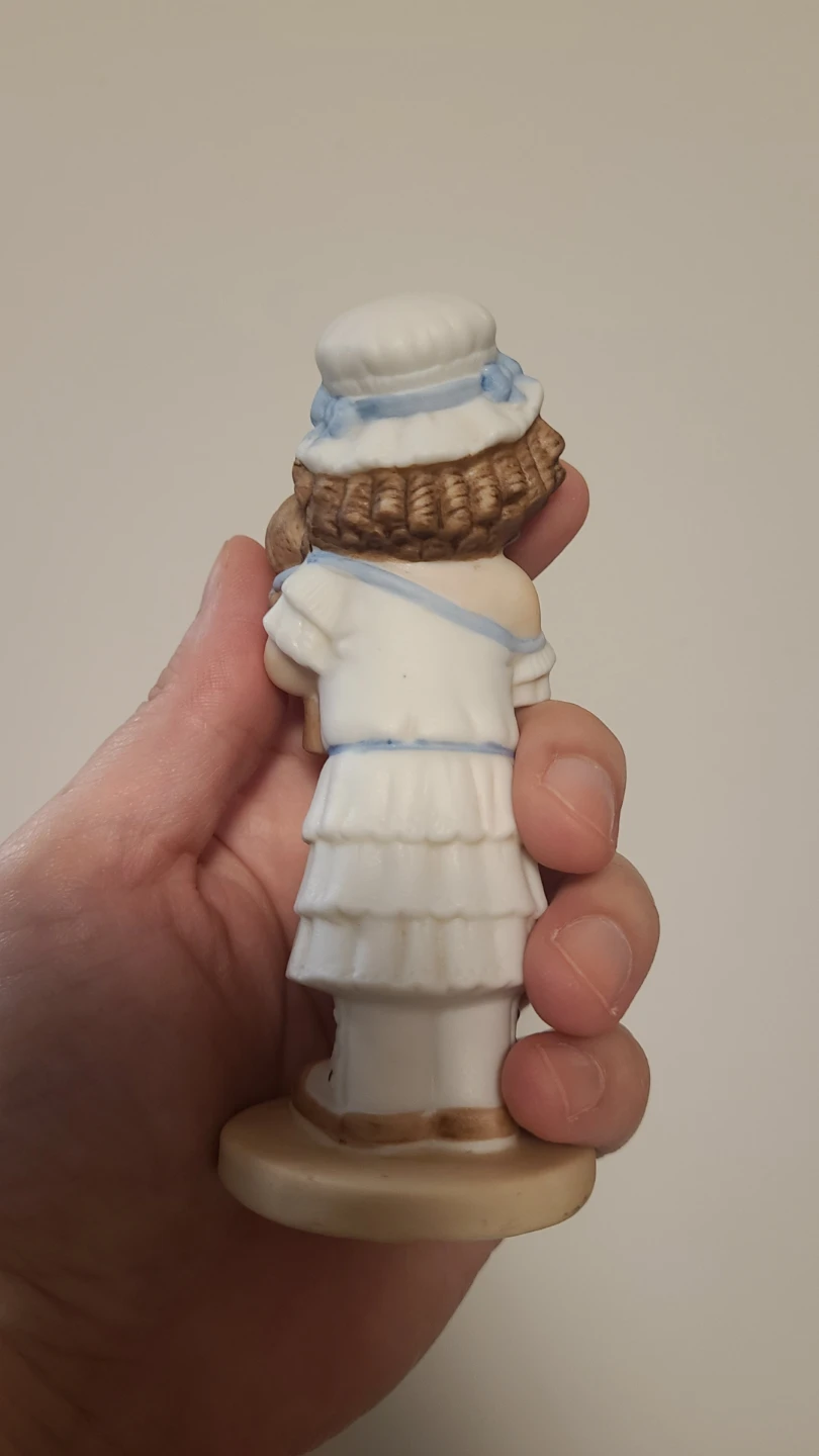 Vintage Porcelain Figurine Girl with Teddy Bear - photo 2