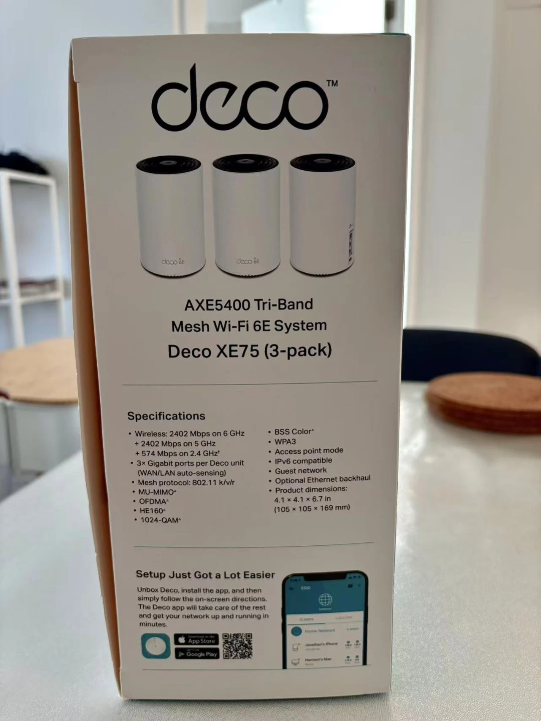 TP-Link Deco XE75 AXE5400 Mesh Wi-Fi 6E Routers (3-pack) - photo 3
