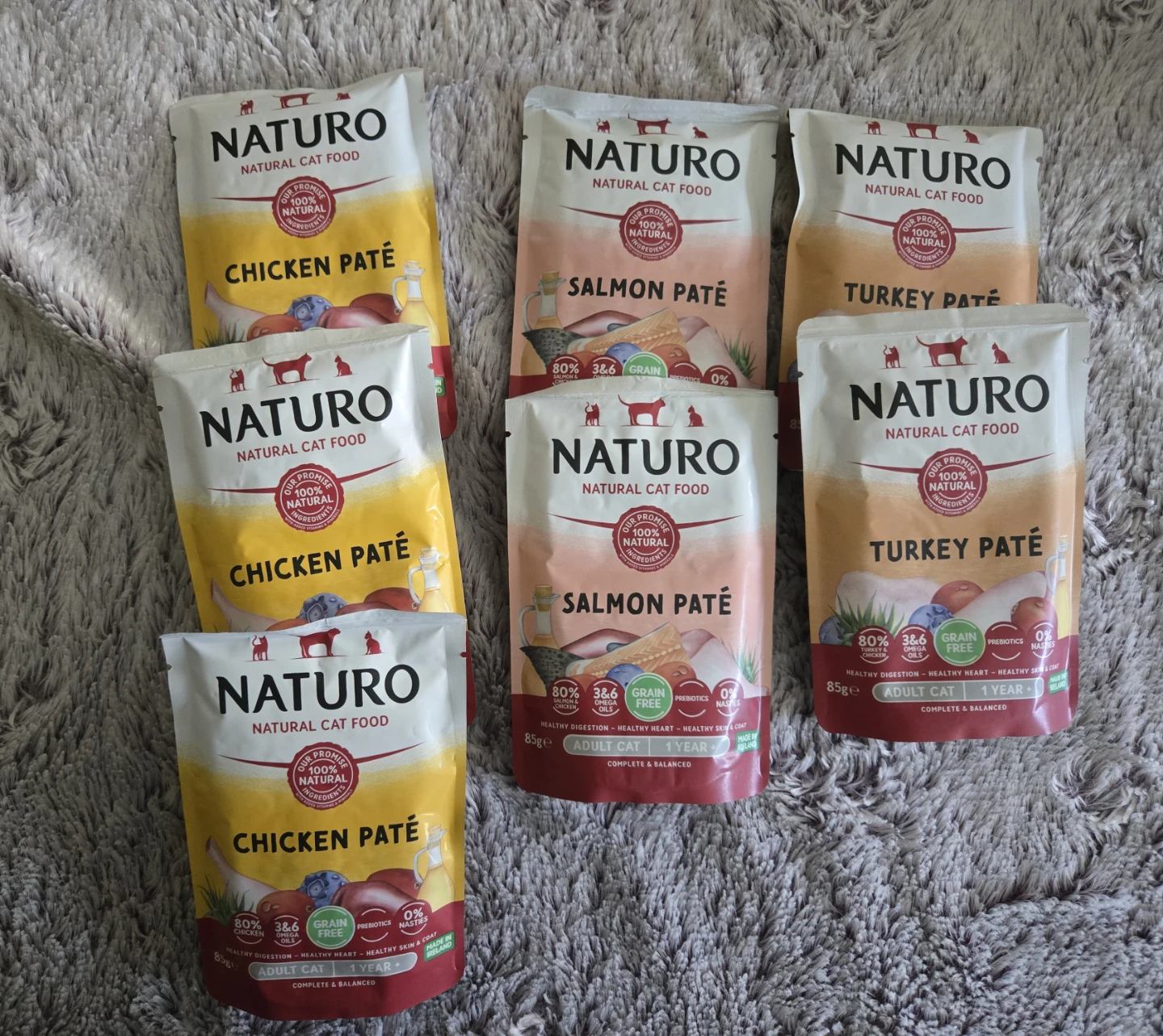 Naturo Natural Cat Food Paté Selection - 7 Pouches