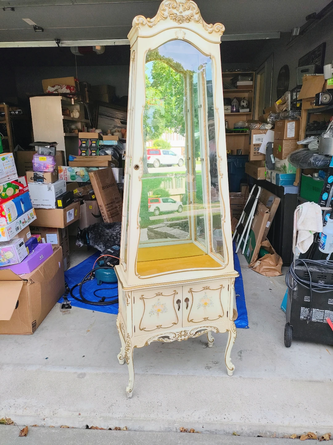 Vintage French Provincial Display Cabinet