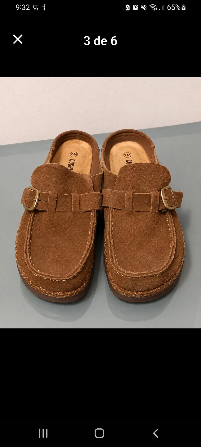 Cushionaire Suede Buckle Clogs - Size 7M - photo 3