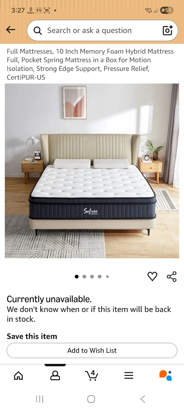 Moving sale,,, Sofree Bedding Full Memory Foam Hybrid Mattress - photo 2