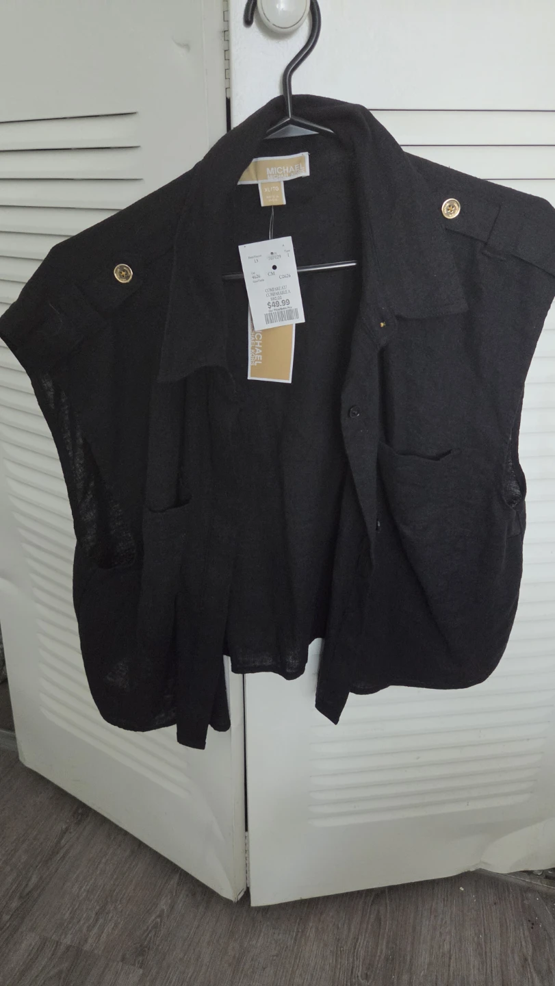 Michael Kors Black Sleeveless Top XL/TG