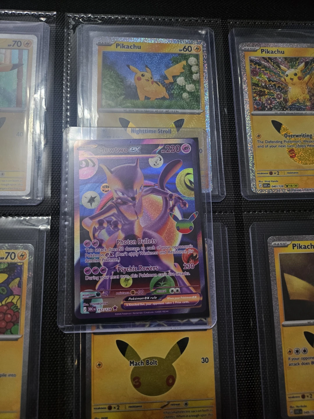 30th Anniversary Mewtwo ex Pokemon Card holo