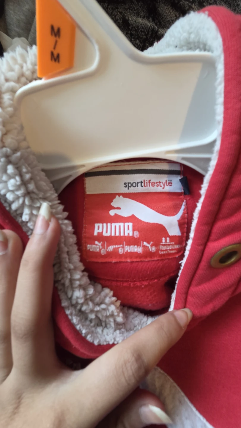 Puma Red Sherpa-Lined Hoodie - photo 2