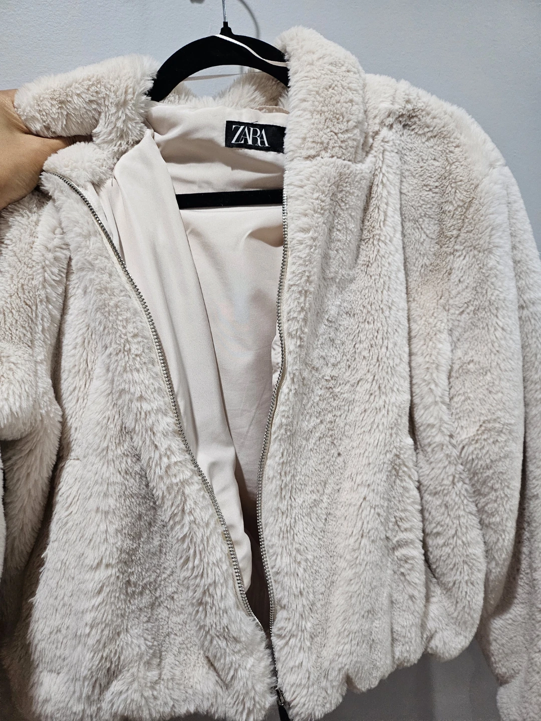 Zara Faux Fur Hooded Jacket