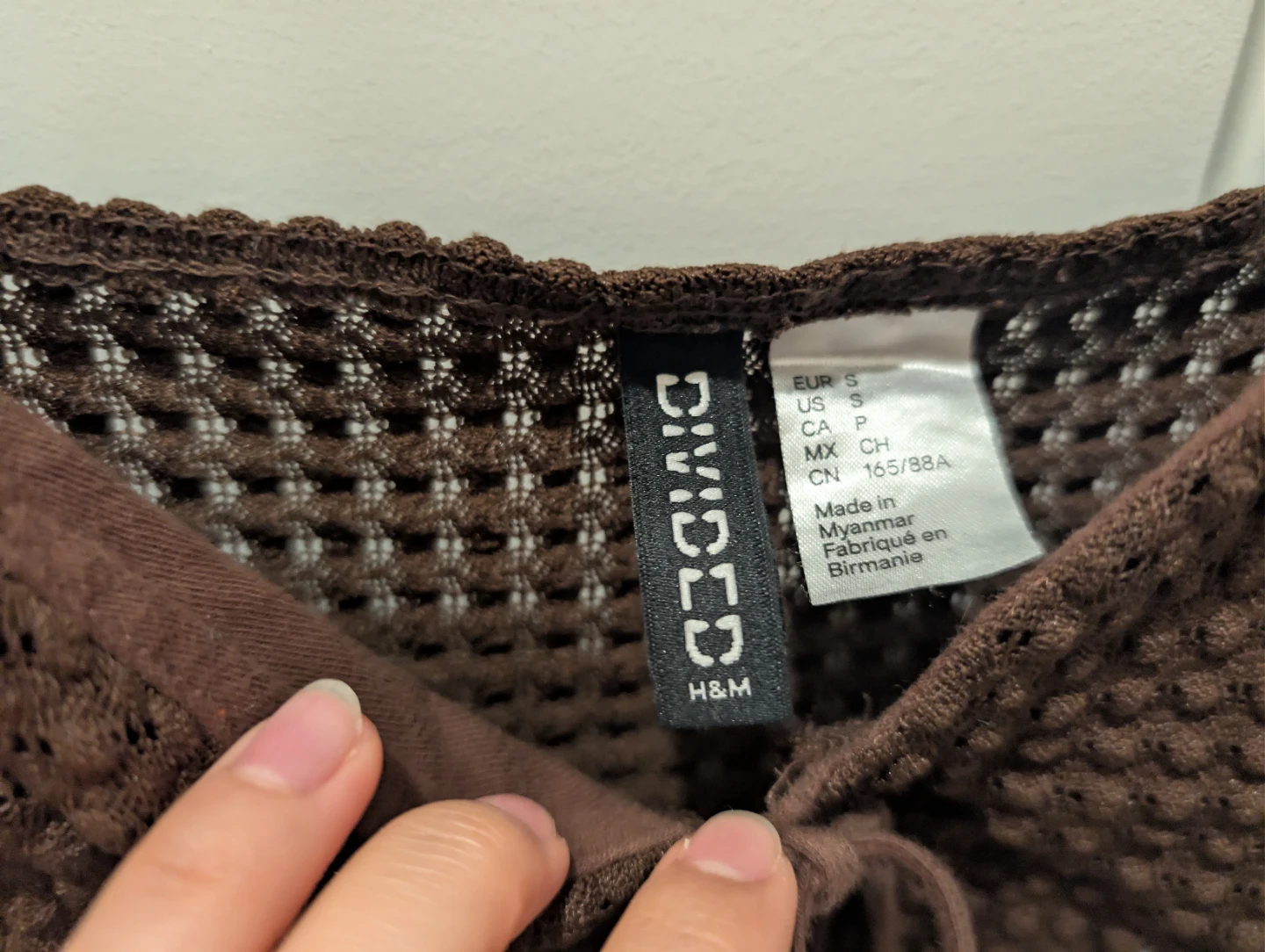 Divided H&M Brown Textured Crop Top - photo 3