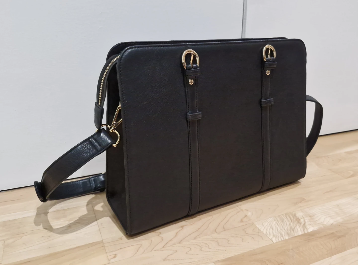 Genuine Leather Black Laptop Bag