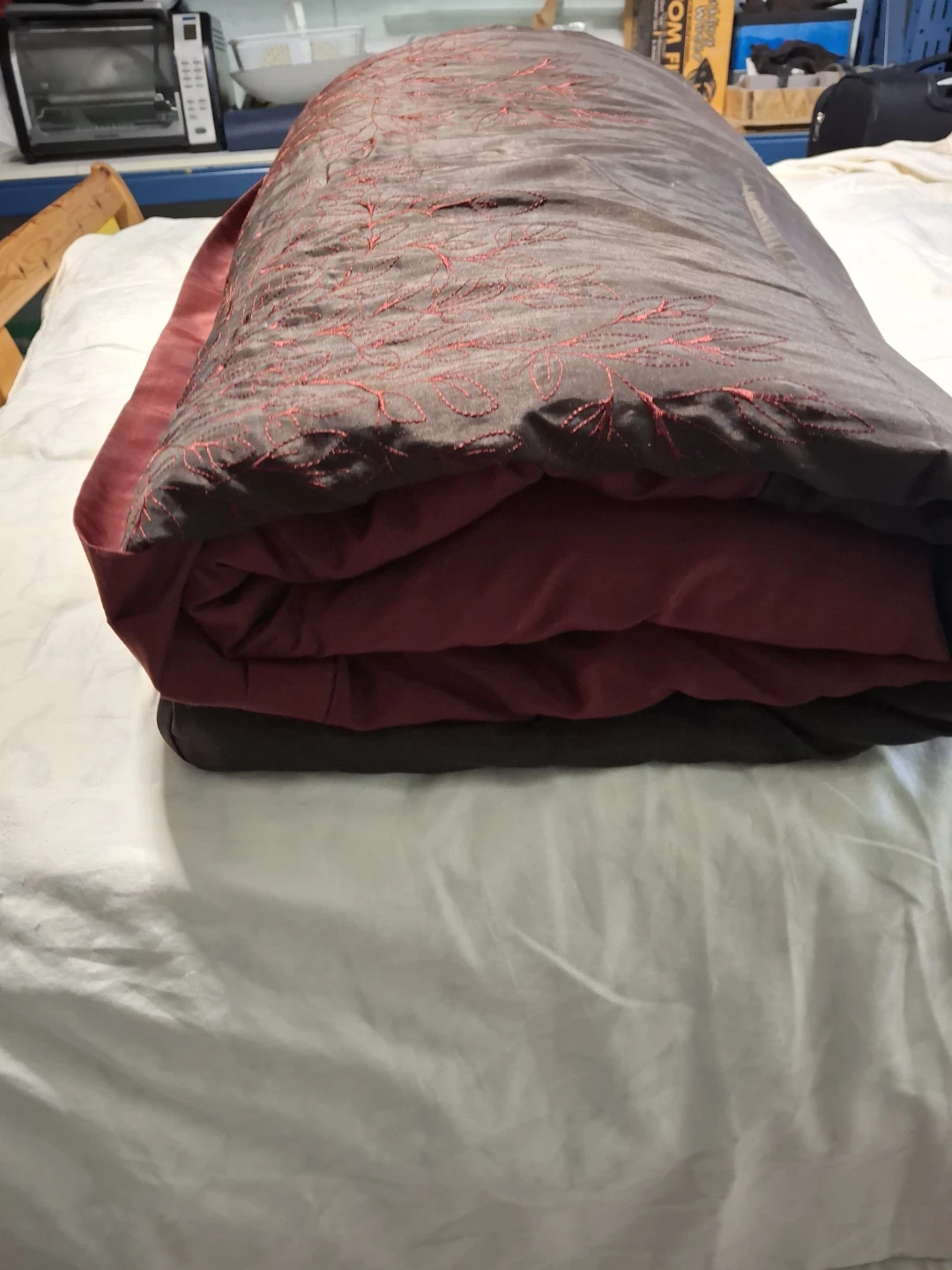 Burgundy and Brown Decorative Bed Comforter