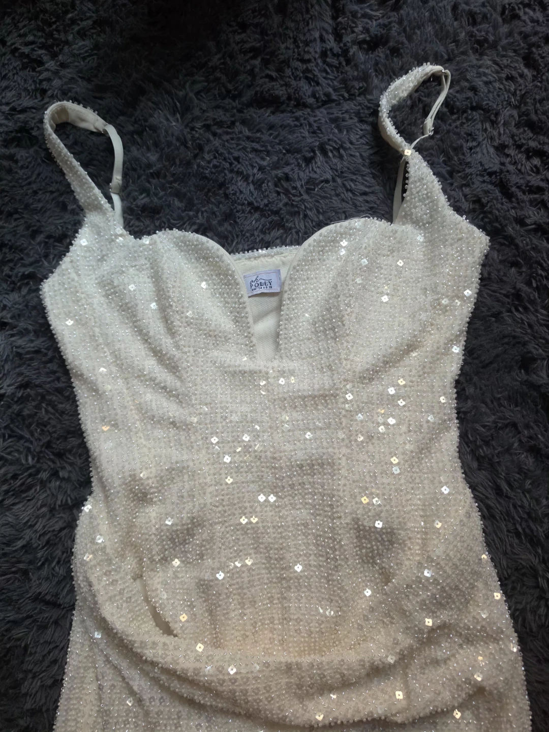 Oh Polly White Beaded Corset Midi Dress. 🏈 - photo 3