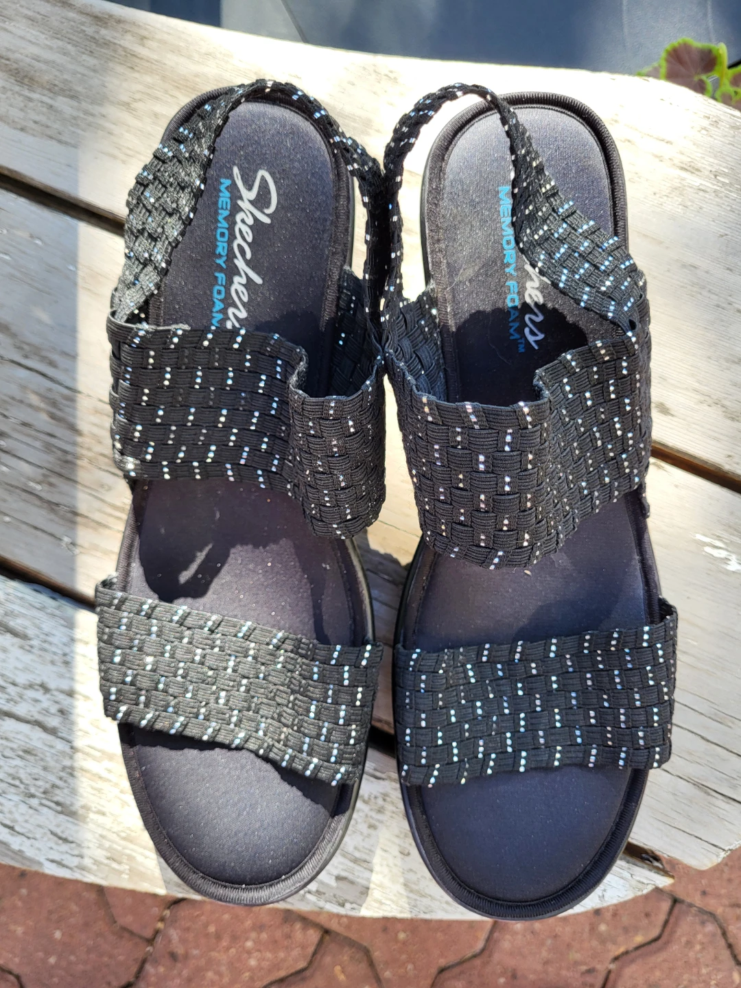 Skechers Women's Memory Foam Wedge Sandals 🏈