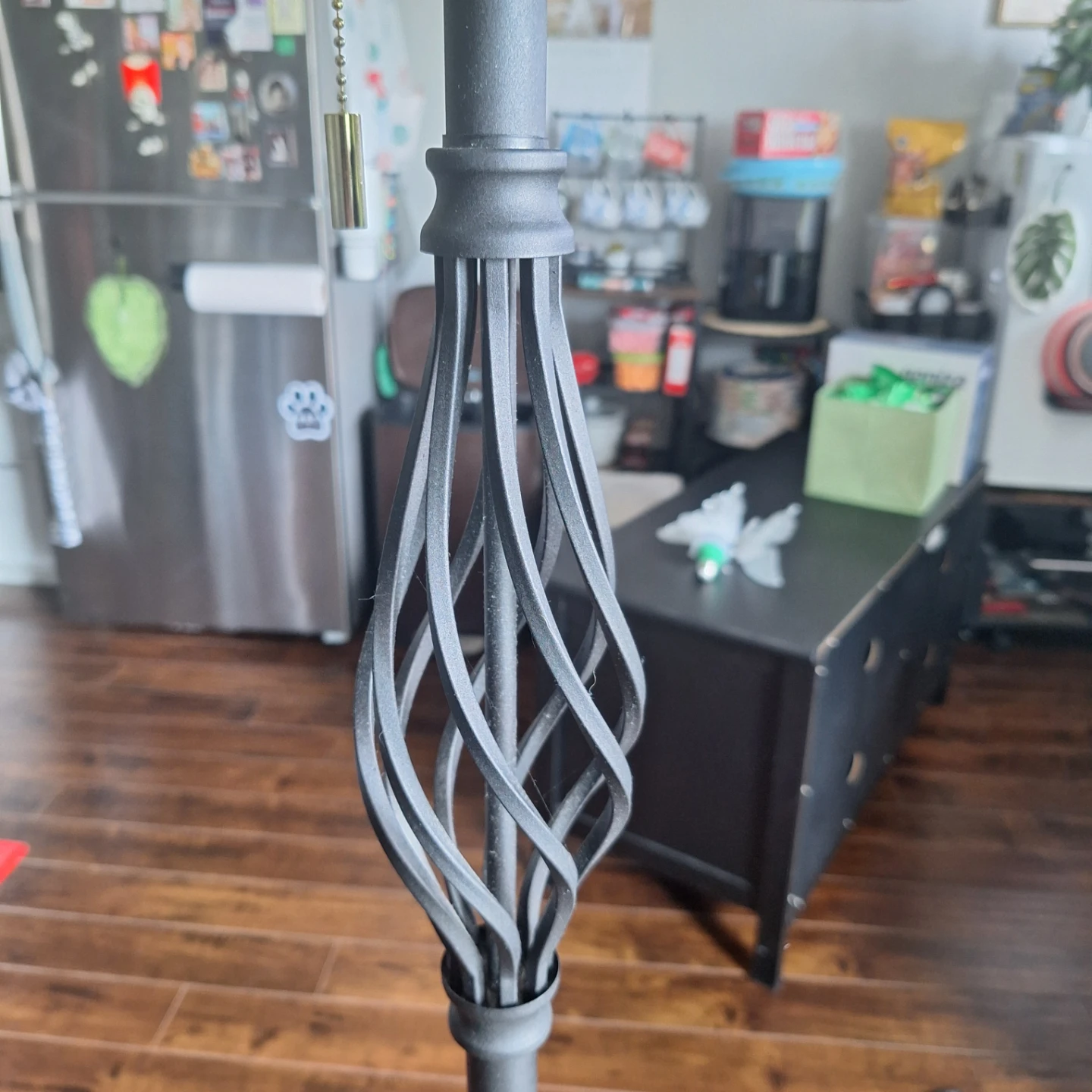 Black Floor Lamp with Pull Chain - photo 2