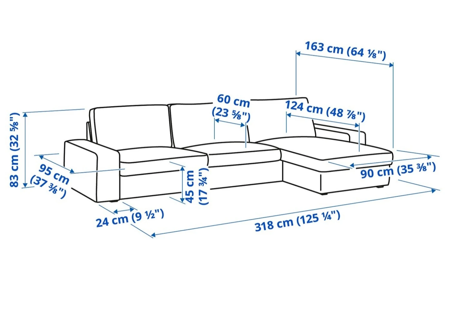 FREE IKEA KIVIK SOFA + CHAISE – MUST PICK UP ASAP - photo 3
