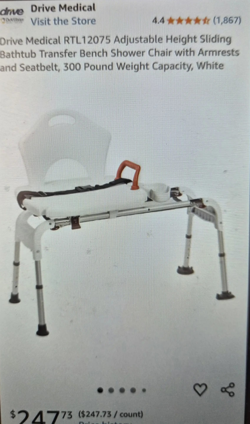 Sliding transfer bath chair-brand new never used