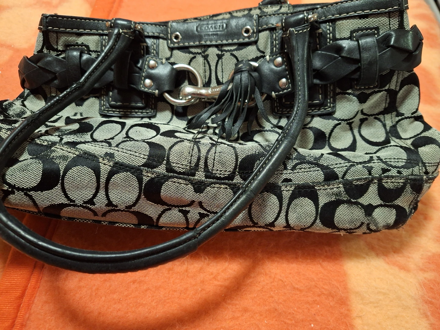Coach Signature Canvas and Leather Handbag - photo 3
