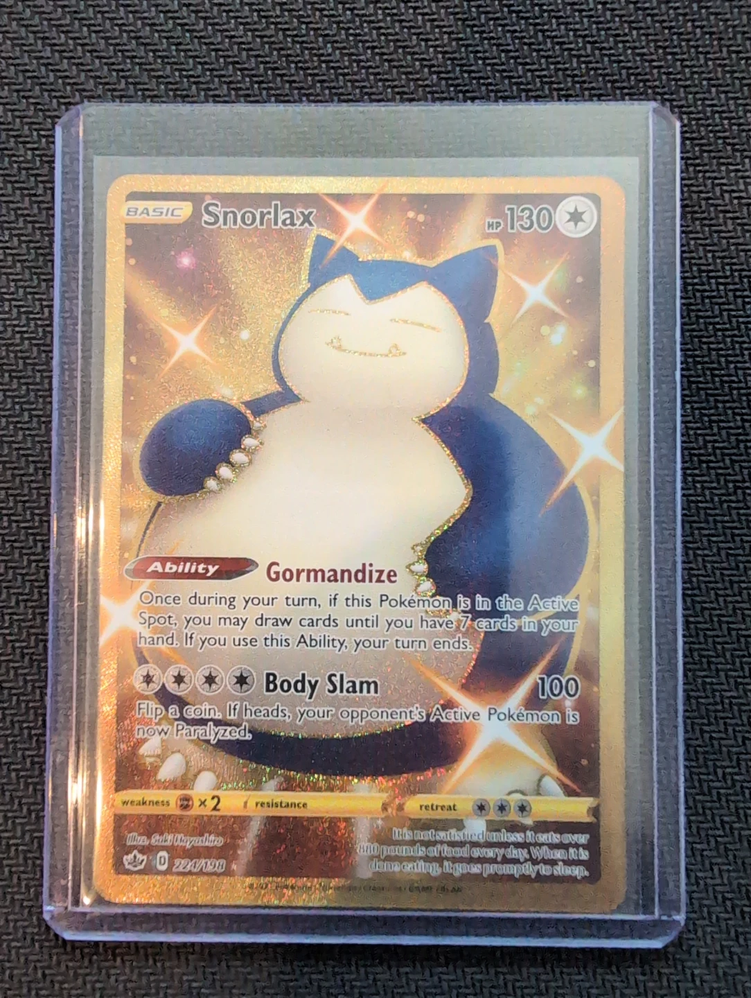 Snorlax Secret Rare Chilling Reign 224/198 - Pokemon - photo 2