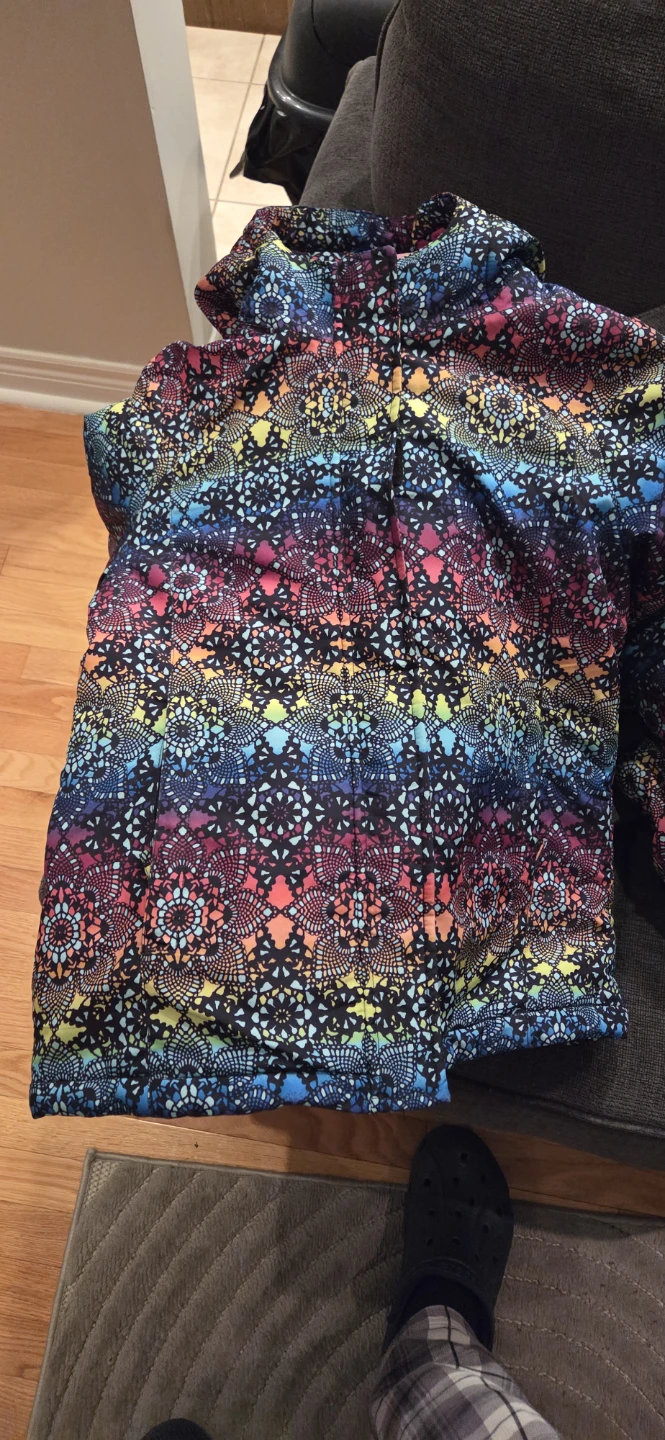 Colorful Patterned Girls Winter Jacket with pants - photo 2
