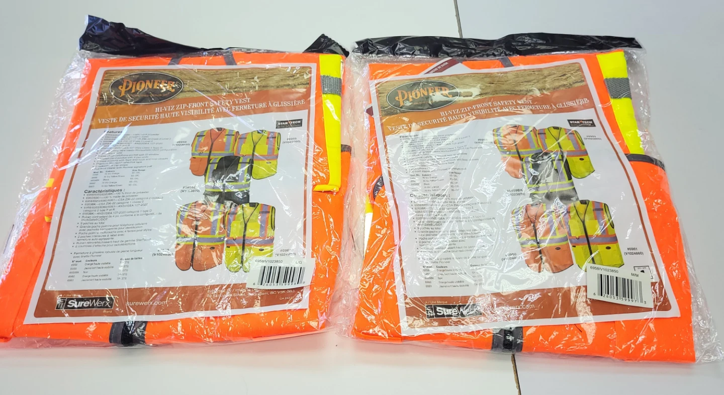 Pioneer Hi-Viz Zip-Front Safety Vests