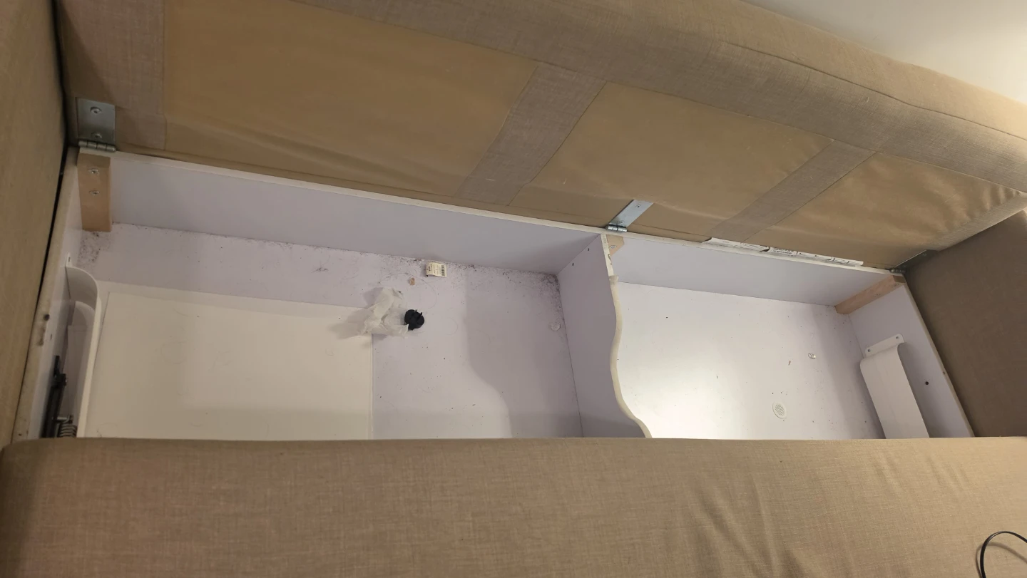 Beige Storage Sofa Bed - photo 3