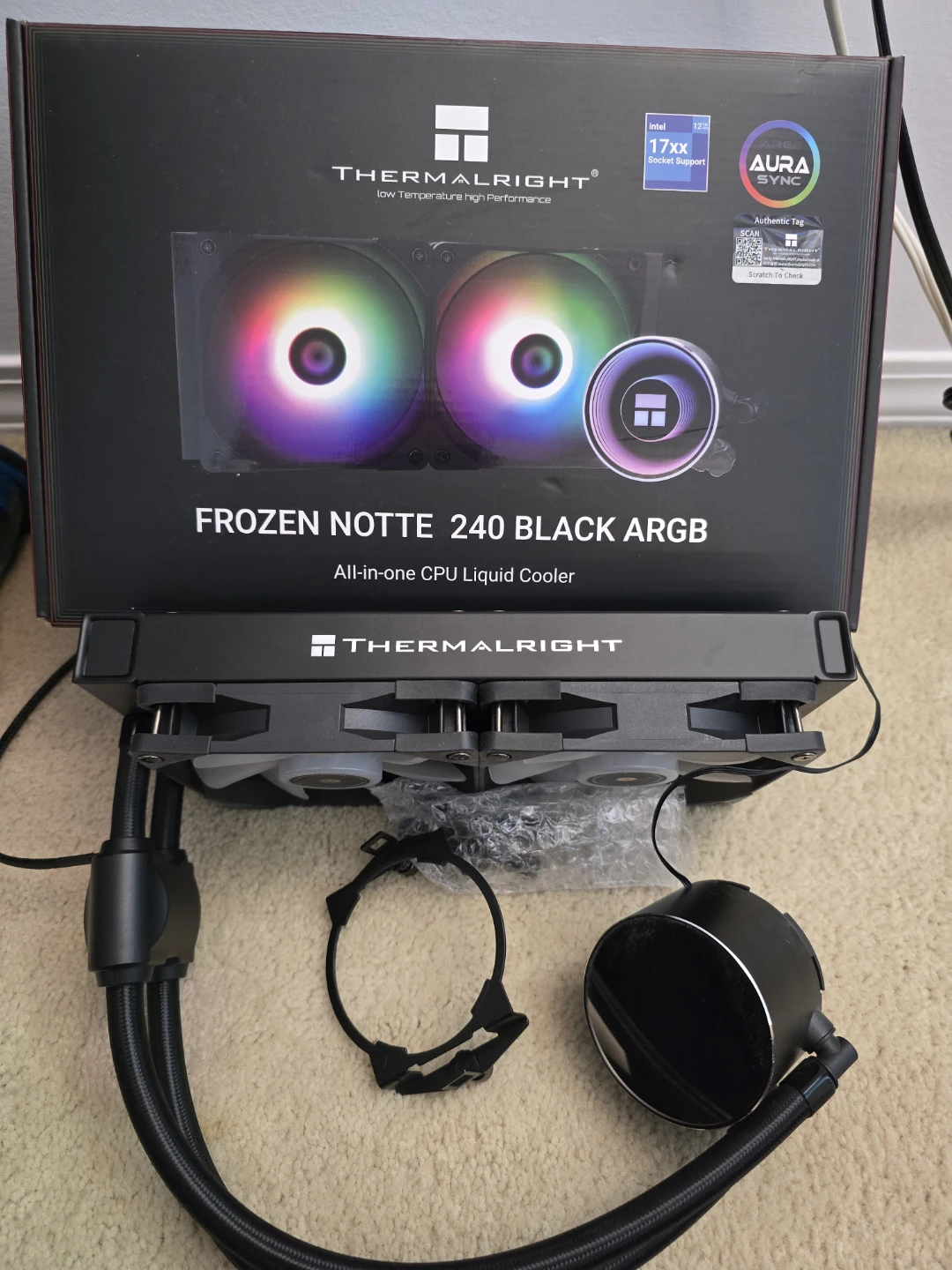 Thermalright 240 AIO Liquid Cooler Frozen Notte Black ARGB