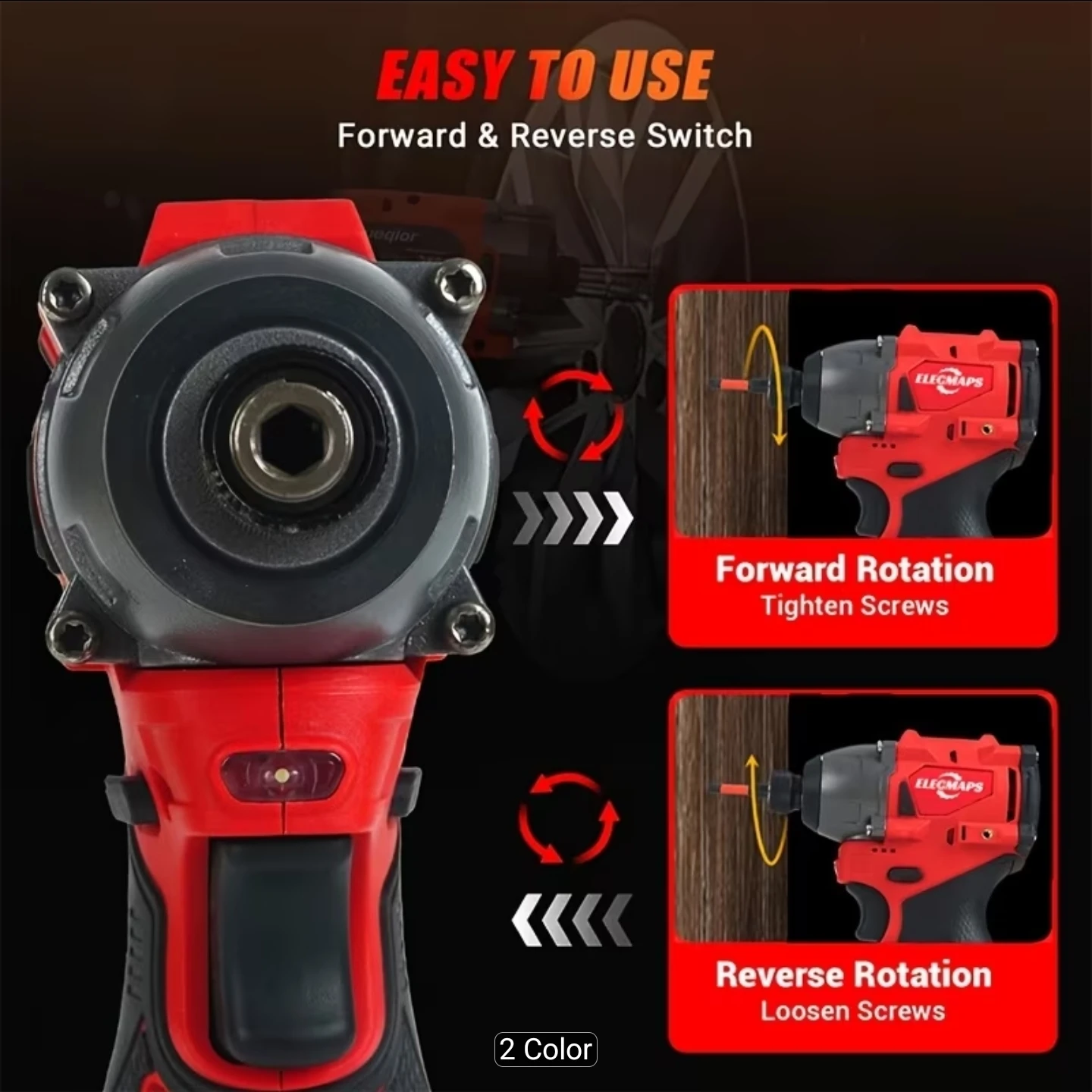 ELECMAPS Cordless Brushless Impact Driver - photo 2