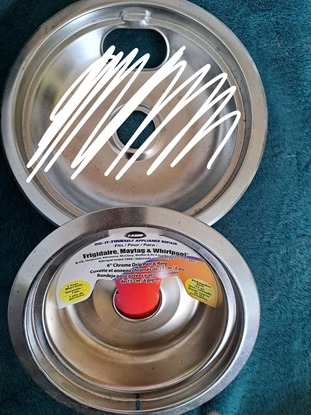 6" Chrome Drip Pan & Ring