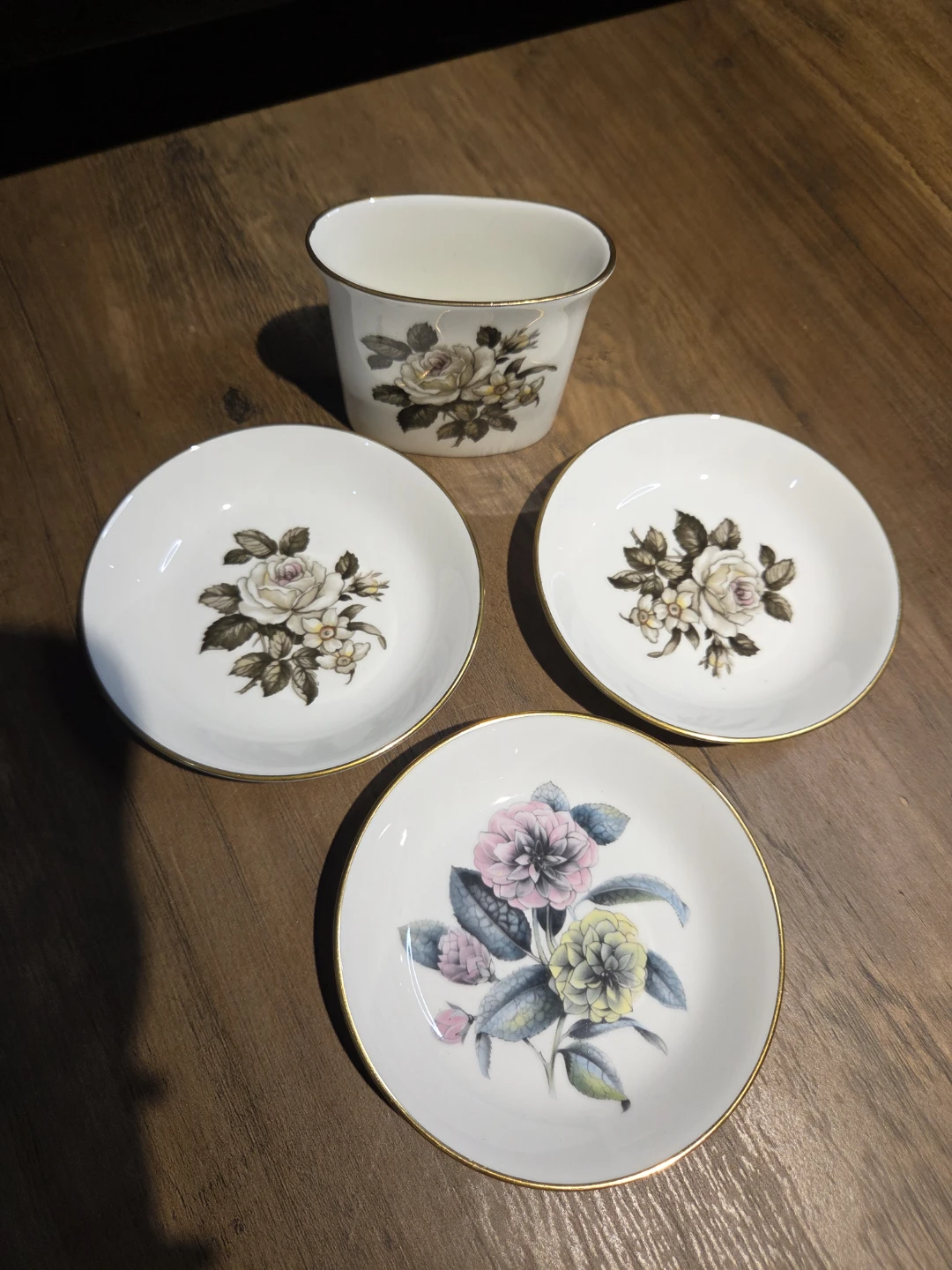 Vintage Royal Worcester Fine Bone China Floral Miniature Dishes - photo 3