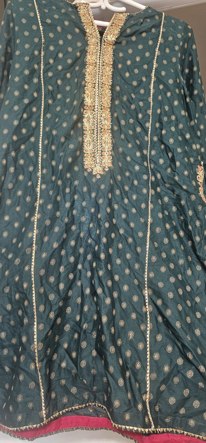 Green Embroidered Ethnic Tunic