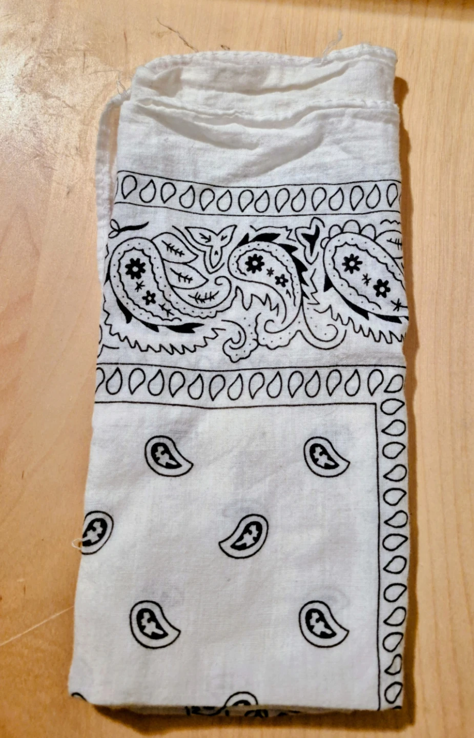 White paisley bandana