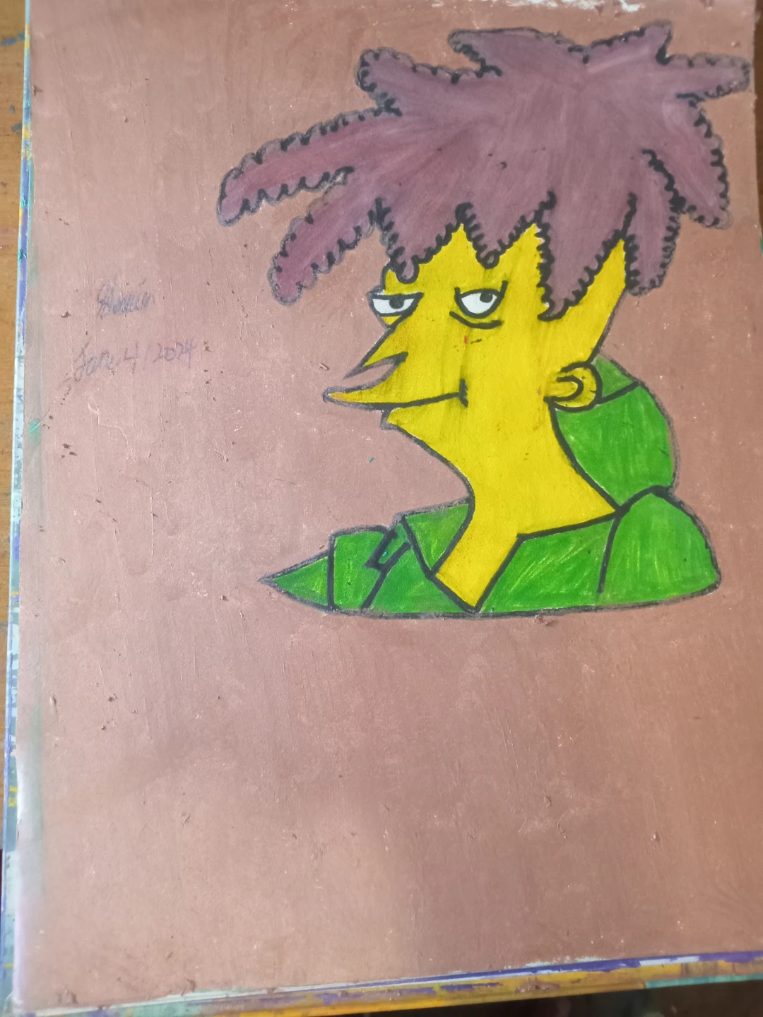 THE SIMPSONS DRAWINGS BY CUSTOM ARTIST SHERWIN - photo 2