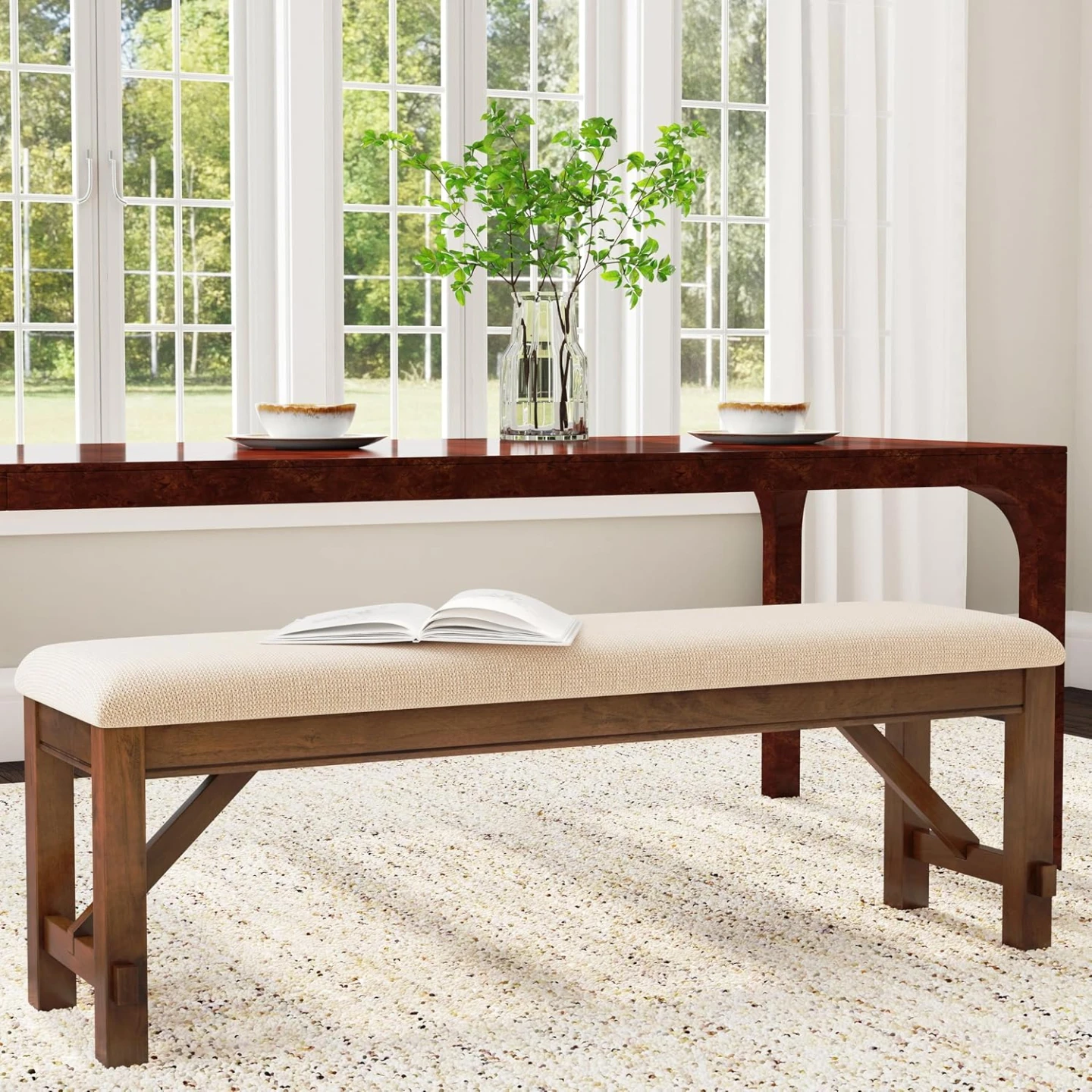 Powell Company Kraven Dining Bench, Hazelnut - photo 4
