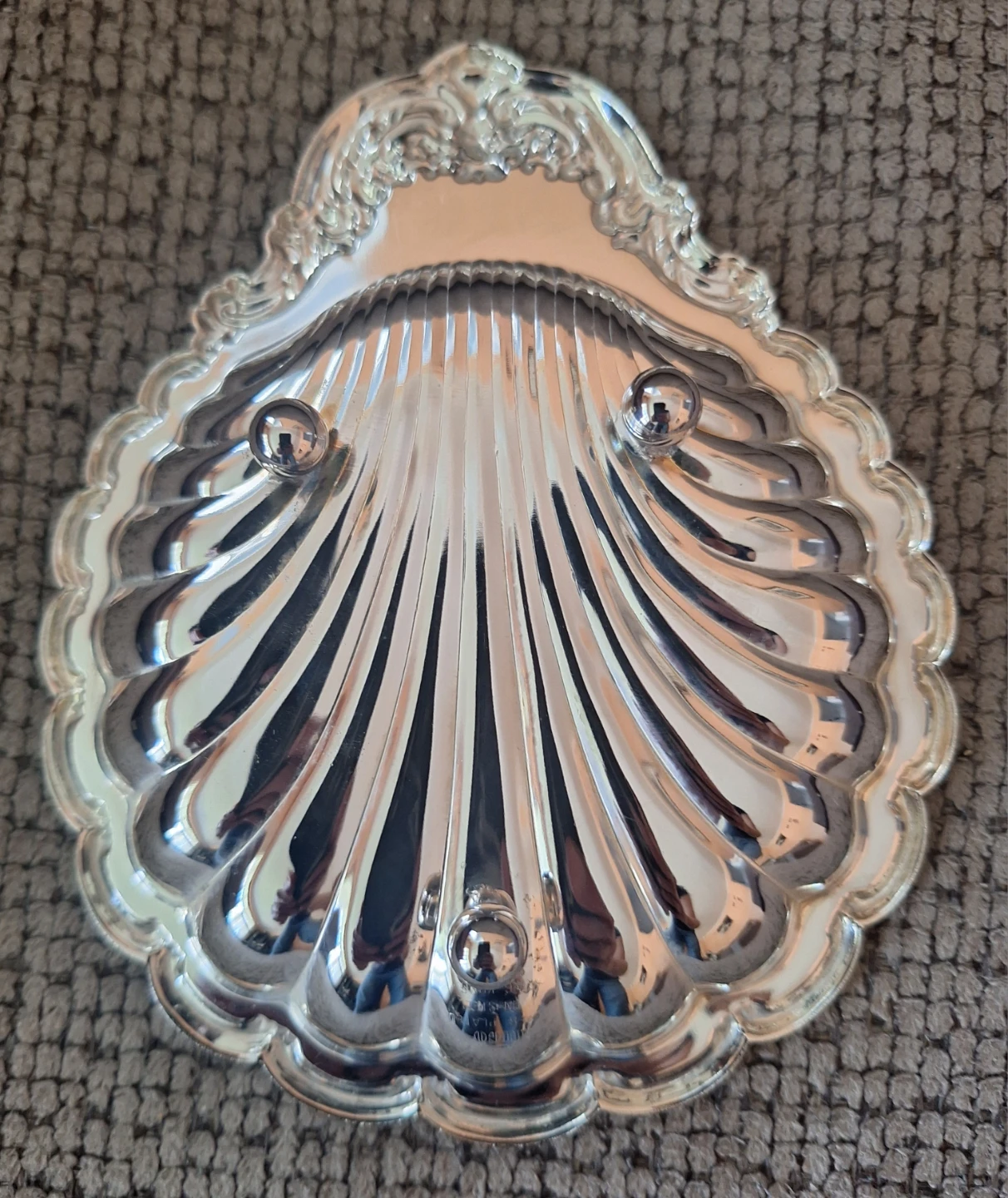 Vintage Silver Plated Hugo  Shell Dish in a box - photo 3