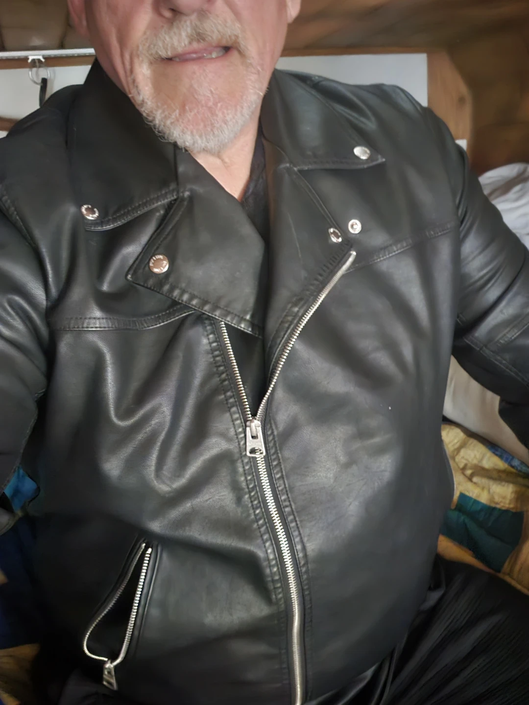NEW Only & Sons Faux Leather Jacket Black🏈