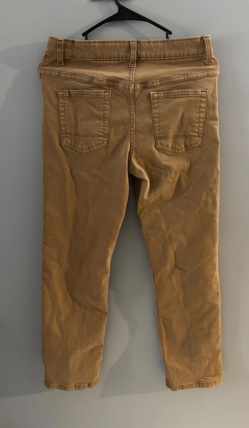 Cat & Jack Tan Straight Stretch Pants Size 14 - photo 3