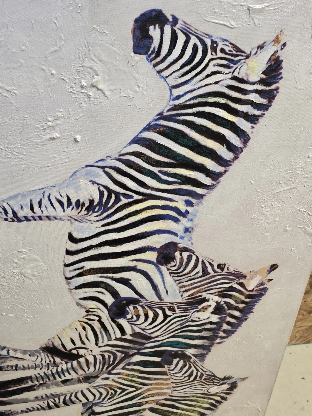 3 art pieces: Cowboy,  Colorful Sunset &  Zebra Print Canvas Art - photo 4