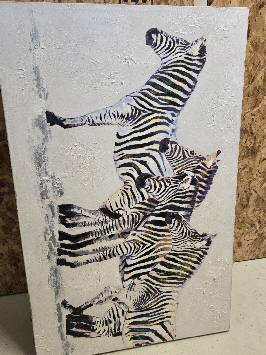 3 art pieces: Cowboy,  Colorful Sunset &  Zebra Print Canvas Art - photo 5