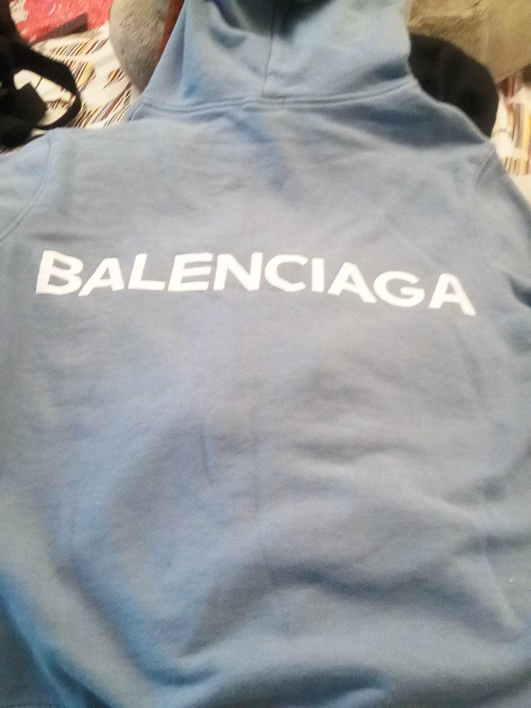 Balenciaga Light Blue Pullover Hoodie