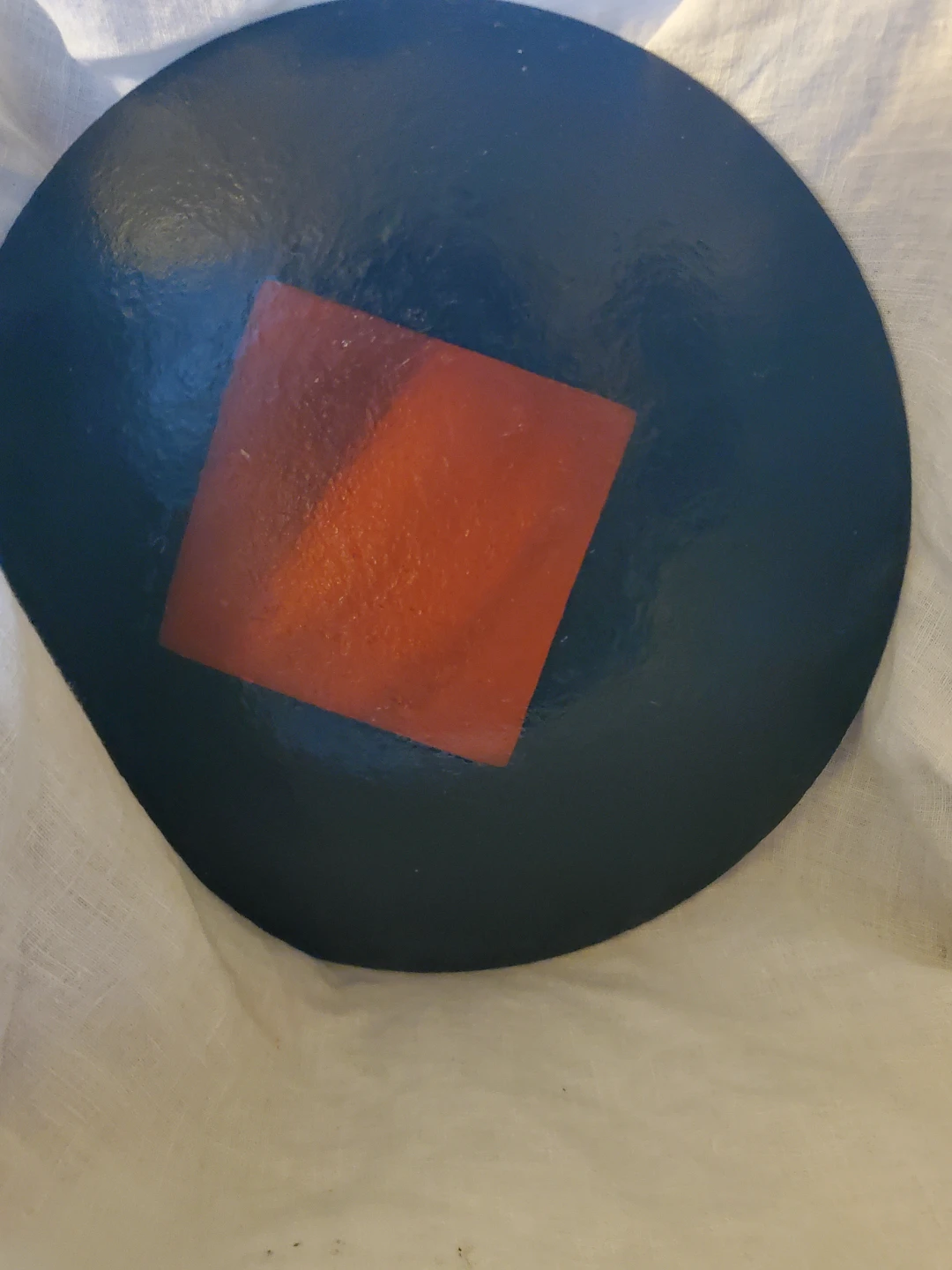 Black and Orange Decorative Round Plate🏈 - photo 3