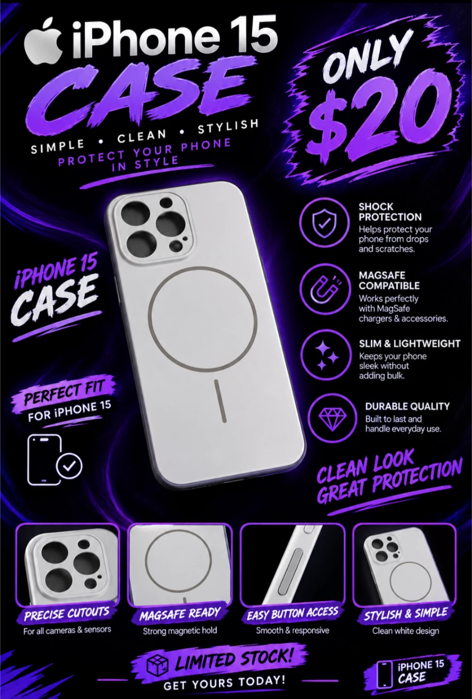 Apple iPhone 15 MagSafe Compatible Case