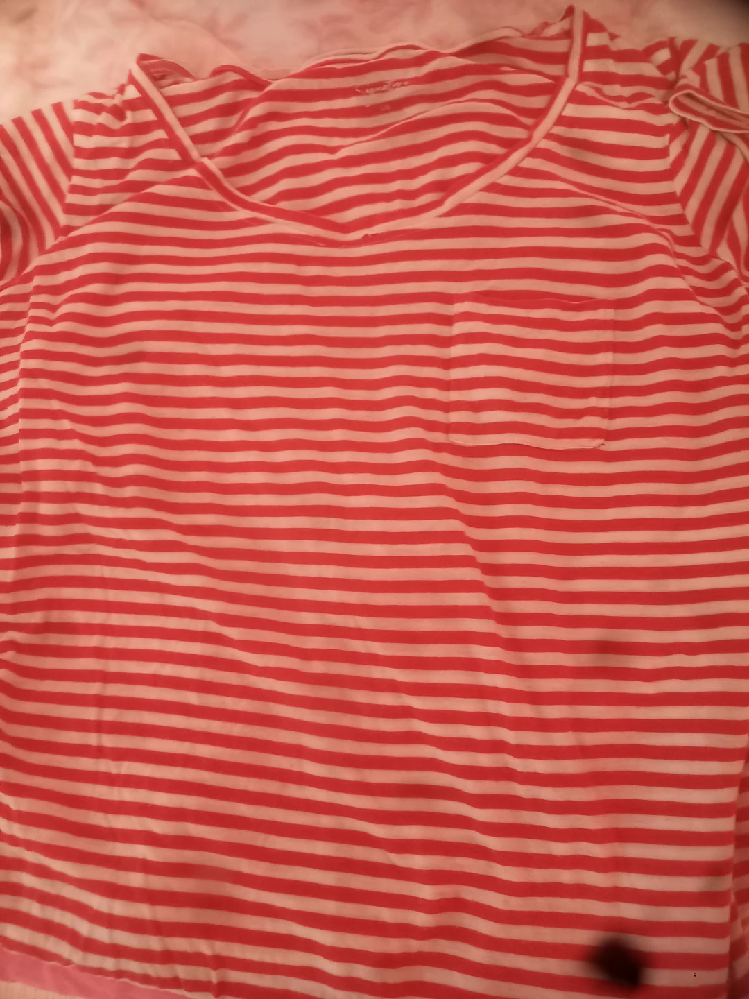 Signature Striped Pocket T-Shirt - Red/White