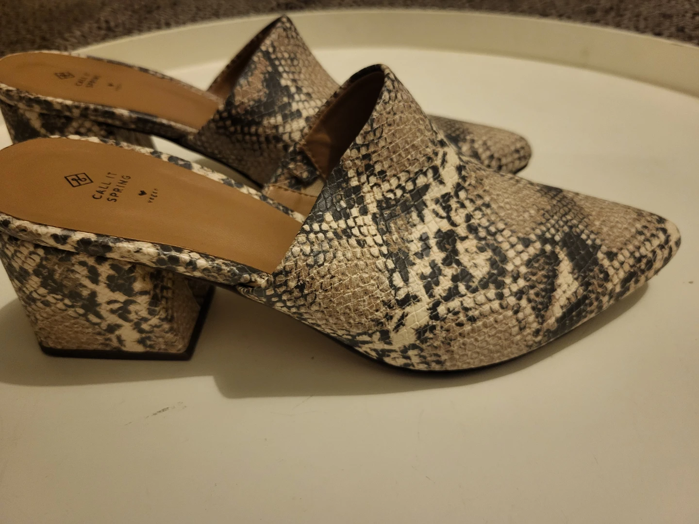 Call It Spring Snakeskin Mules
