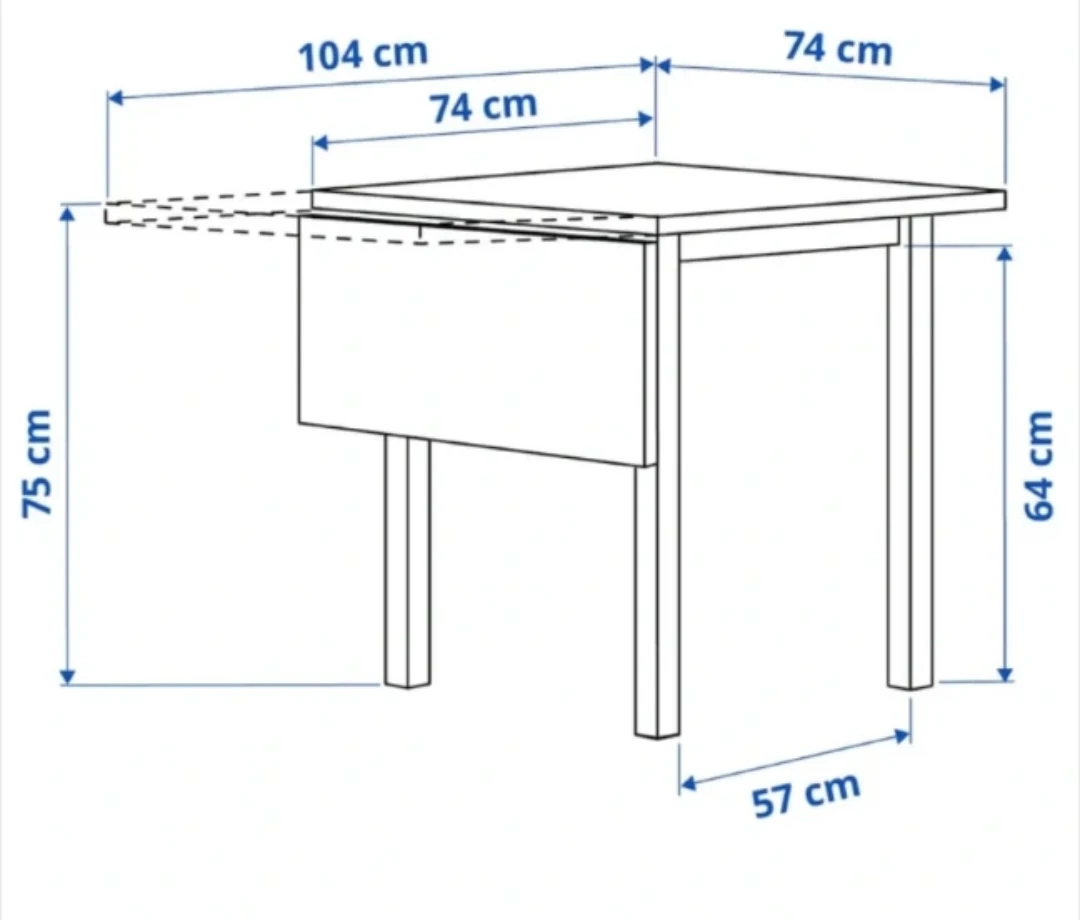 IKEA NORDVIKEN Gateleg Table and 2 Chairs - photo 2