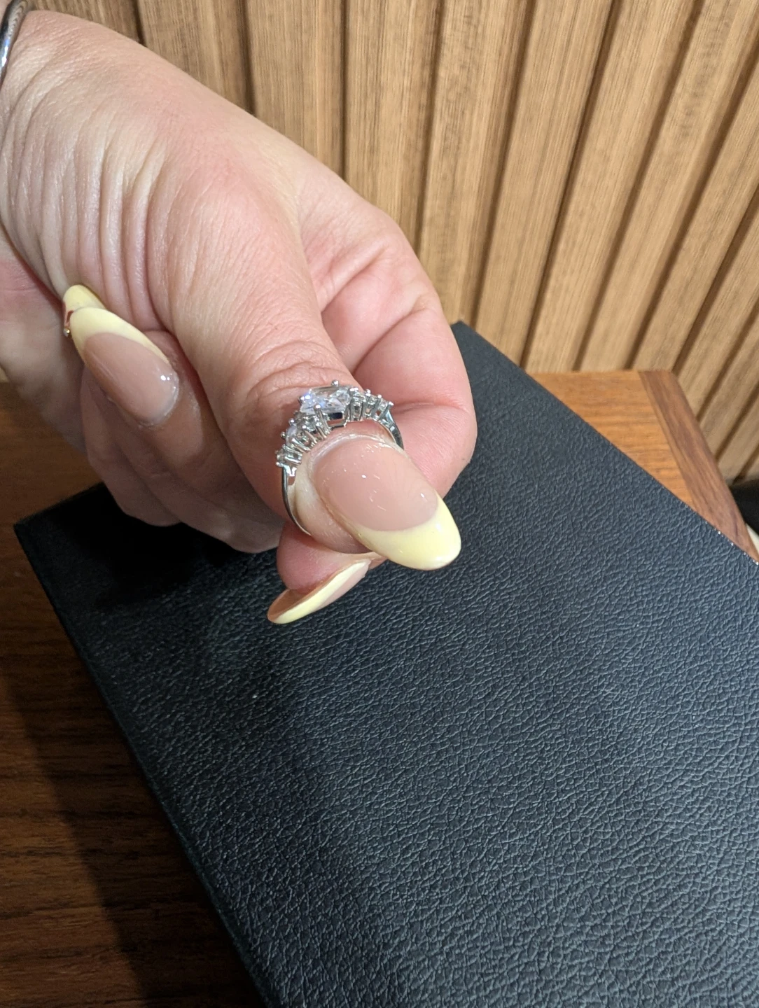 Silver-Tone Marquise Cut Fashion Ring - photo 3